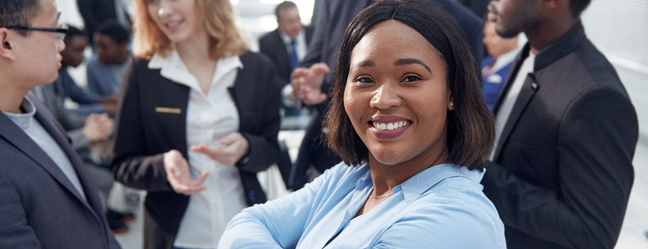 Confident women looking at camera